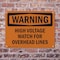 Signmission High Voltage Watch For Overhead Lines OSHA Warning Sign, Plastic, 14in W x 10in L, 2PK OS-2PACK-WS-P-1014-L-12183 - alternate 8